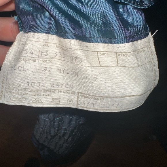 Pal Zileri - Men’s Suit & Pants - Navy Teal / Midnight - Size56 - Picture 9 of 9